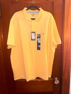 IZOD Performance Polo XXL NWT Buff Yellow Golf Shirt